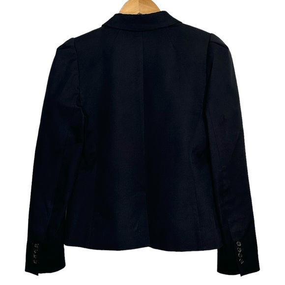 J Crew Black All Season Cotton Bi-Stretch  One Button Closure Blazer Jacket - Picture 5 of 13